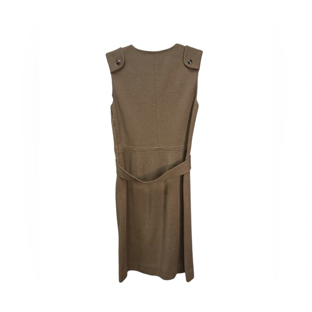 Kate‎ Spade Brown Wool Blend Sheath Dress V-Neck Button Detail $398 Size M